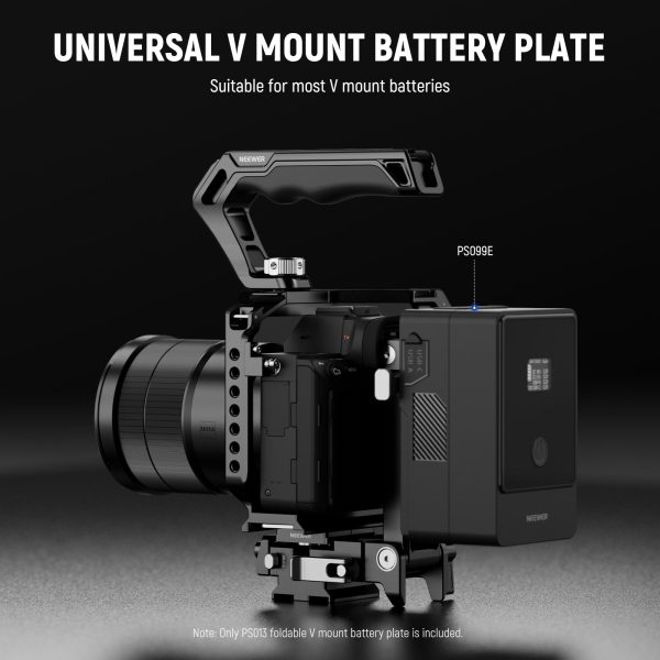 NEEWER PS013 Foldable V Mount Battery Plate with Arca Type QR Plate Supply